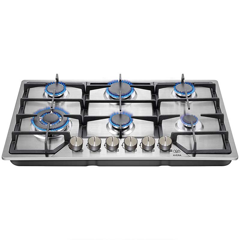 AVERA Parrilla de Gas Acero Inoxidable con 6 Quemadores AI6
