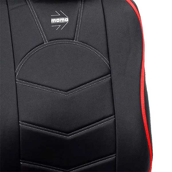 Cubre Asientos MOMO BLACK AND RED IV (Full set)