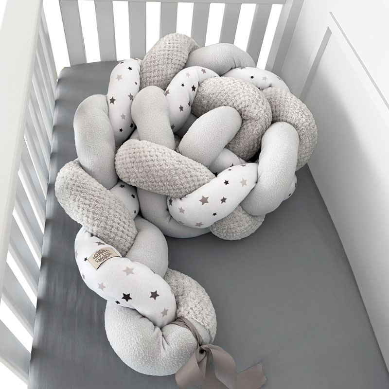 Juego set protectores para la cuna bebé NATURE GARTEN TRENZAS estrellas