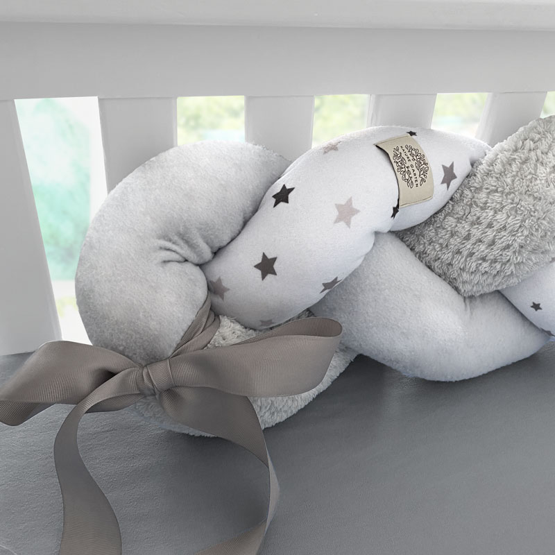 Juego set protectores para la cuna bebé NATURE GARTEN TRENZAS estrellas