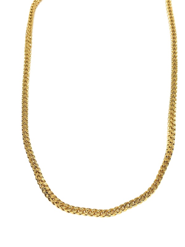 Cadena Acero Inoxidable Dorada Tejida Panza de vibora 50 cm x 4 mm