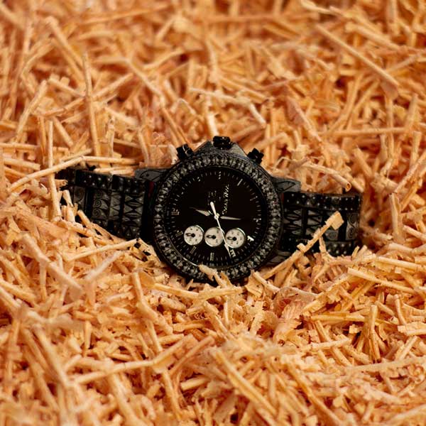 Reloj Alebrije by Tonas Wood Unisex Color Negro Ek Balam