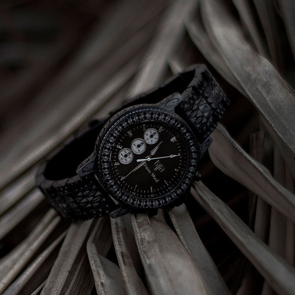 Reloj Alebrije by Tonas Wood Unisex Color Negro Ek Balam