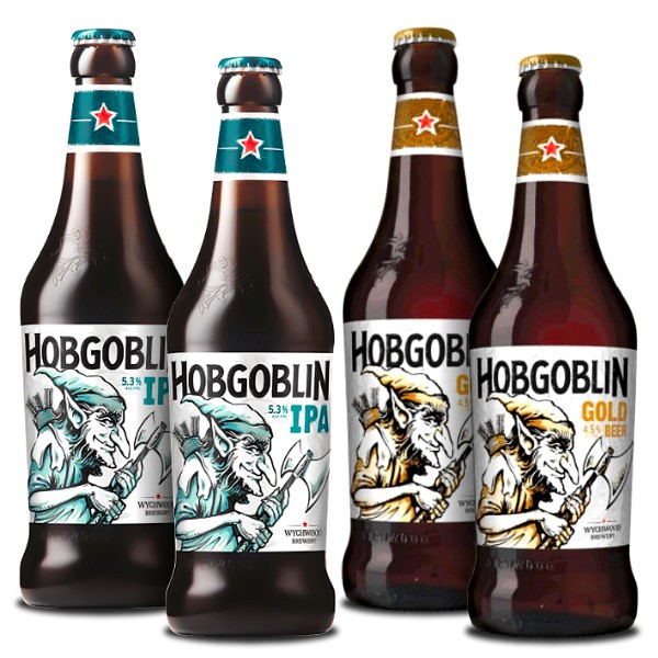 Cervezas Hobgoblin Golden Collection Pack 4 x 500ml c/u. Importada del Reino Unido