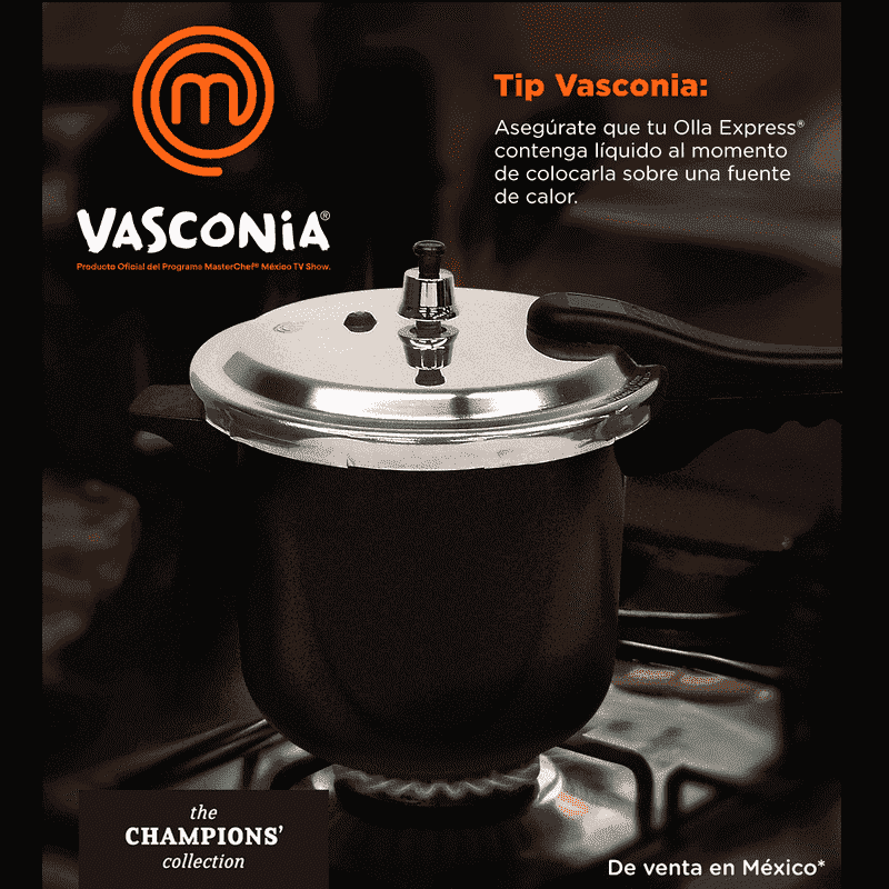 Olla Express® Masterchef de 6 Litros Negra de Aluminio