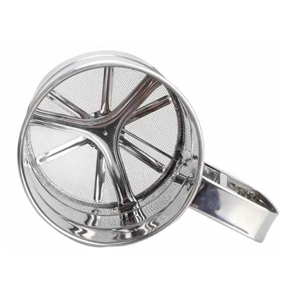 Aleissi Cernidor Harina Tamiz Con Palanca Giratorio de Acero Inoxidable para Reposteria Pastel Decoracion