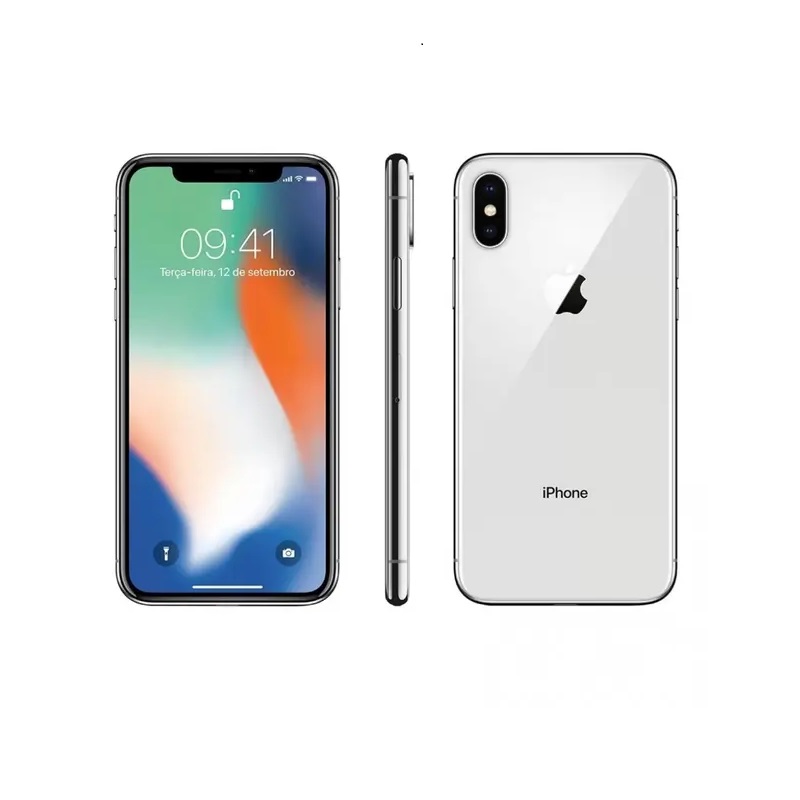Celular Iphone X A1901 64GB 5.8" HD Plata.
