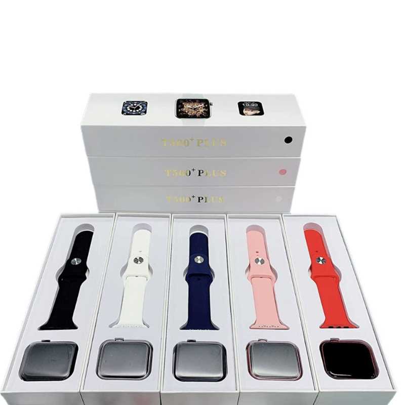 Smartwatch T500+PLUS Gadgets & Fun Reloj inteligente recibe notificaciones y llamadas 5 colores a elegir 