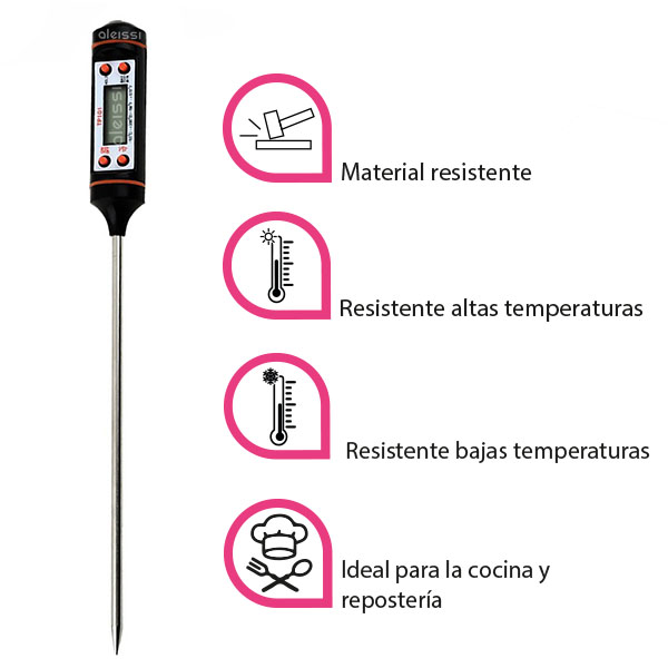 Termometro Digital Cocina Liquidos Solidos Aceite Carnes
