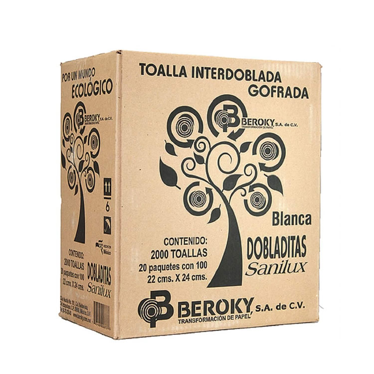2000 Toallas Interdobladas Beroky Dobladitas Sanilux
