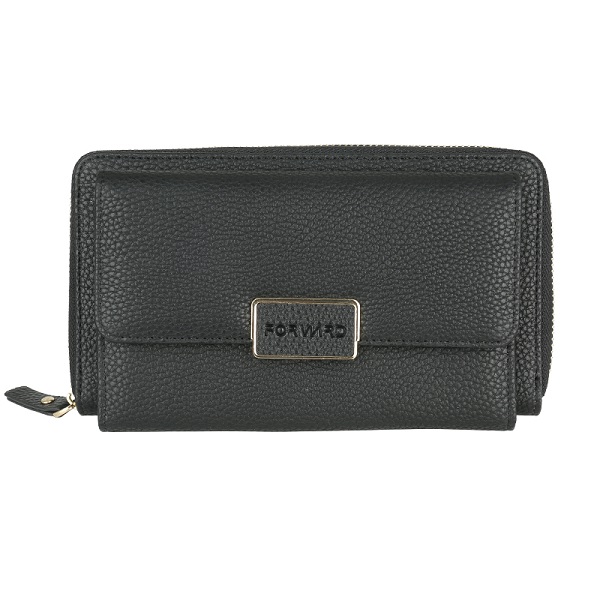 Cartera Forward piel Correa Negra para celular
