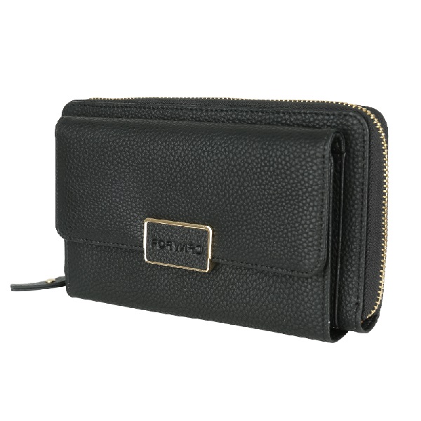 Cartera Forward piel Correa Negra para celular