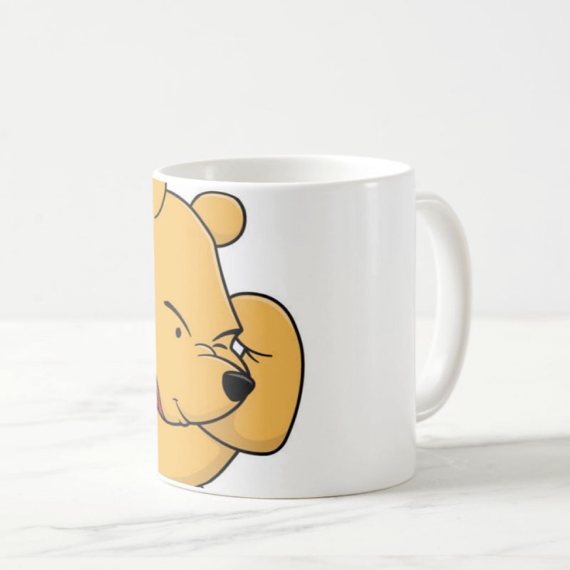 WINNIE THE POOH THINK, TAZA DE CERAMICA 11OZ. Y PORTAVASOS DE WINNIE THE POOH