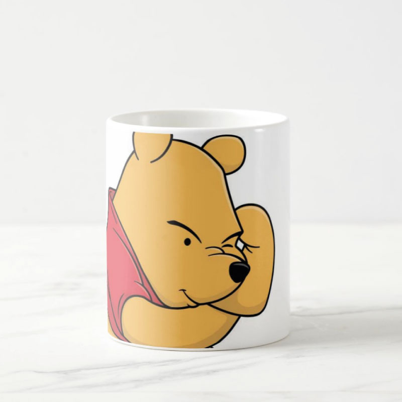 WINNIE THE POOH THINK, TAZA DE CERAMICA 11OZ. Y PORTAVASOS DE WINNIE THE POOH
