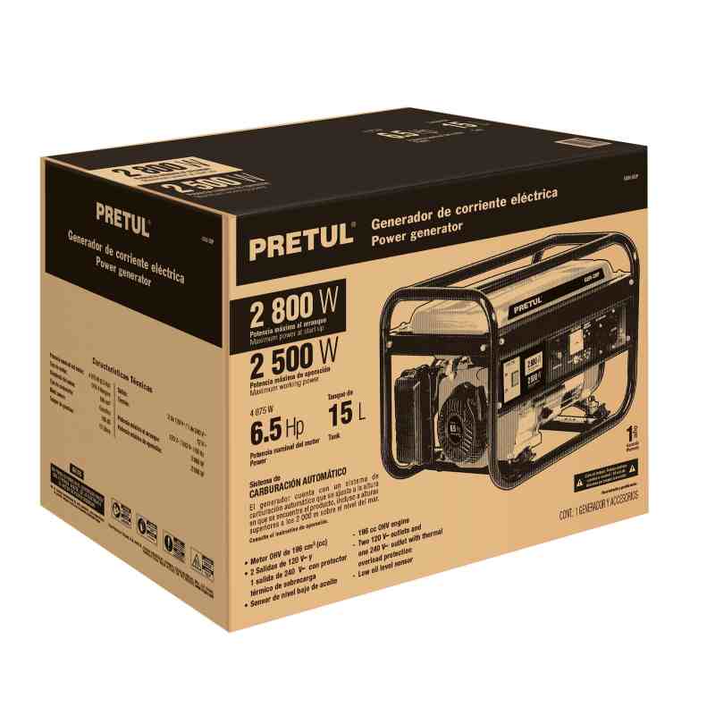 Planta De Luz Movil Generador Eléctrico A Gasolina 2,600 W.