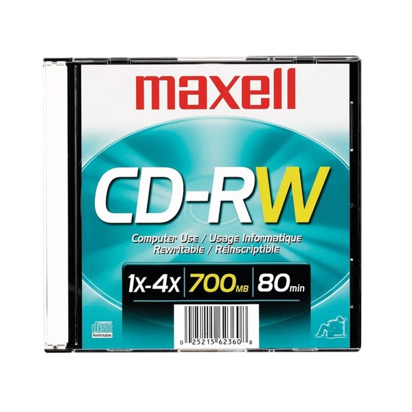 Maxell Disco Compacto Regrabable / CD-RW / 4X / Paquete 3 Piezas, 630010