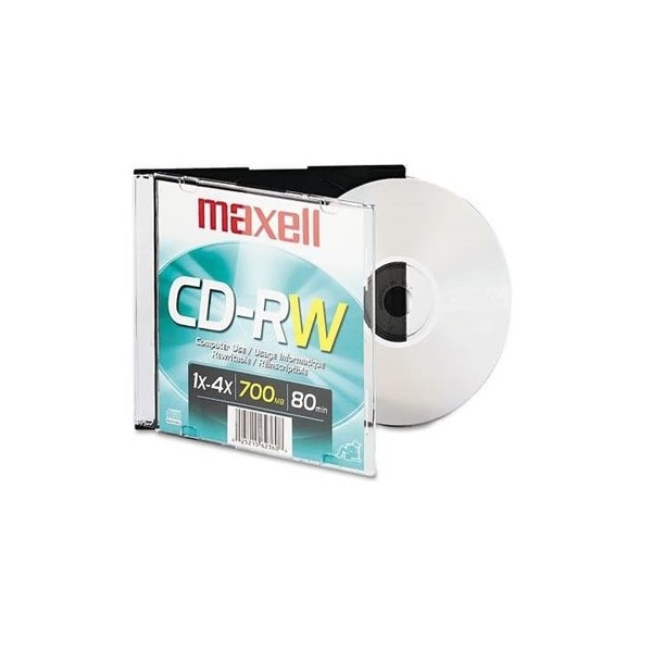 Maxell Disco Compacto Regrabable / CD-RW / 4X / Paquete 3 Piezas, 630010