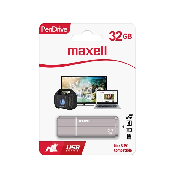 Maxell Memoria Flash USB Plateada / 2.0 / 32GB / 346222