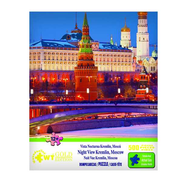 Rompecabezas Gold Edition 500 Pzs, Vista Nocturna Kremlin, Moscú