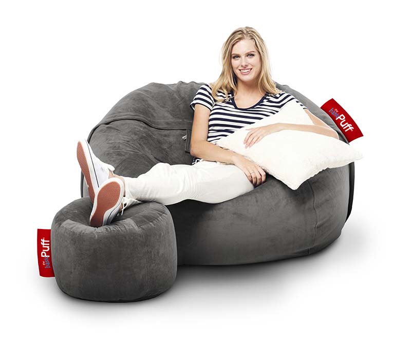 Puff Sillón Cama Full con Taburete (2 en 1) - En Todos los Colores! Basic Puff