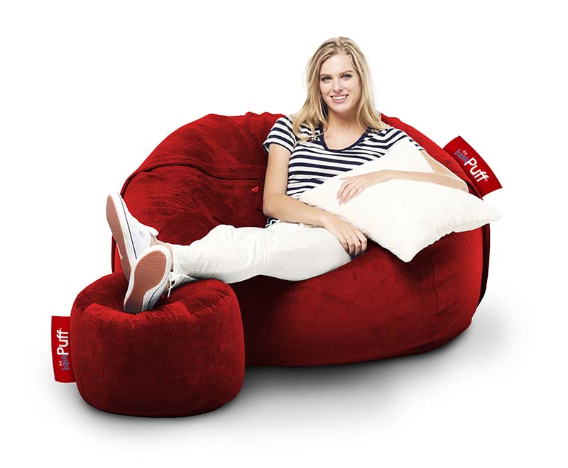 Puff Sillón Cama Full con Taburete (2 en 1) - En Todos los Colores! Basic Puff