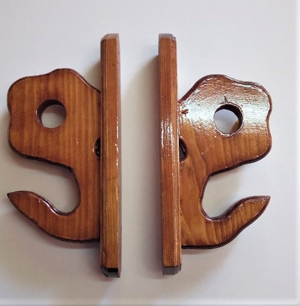 Mensula De Soporte Para Cortinero De Madera Doble