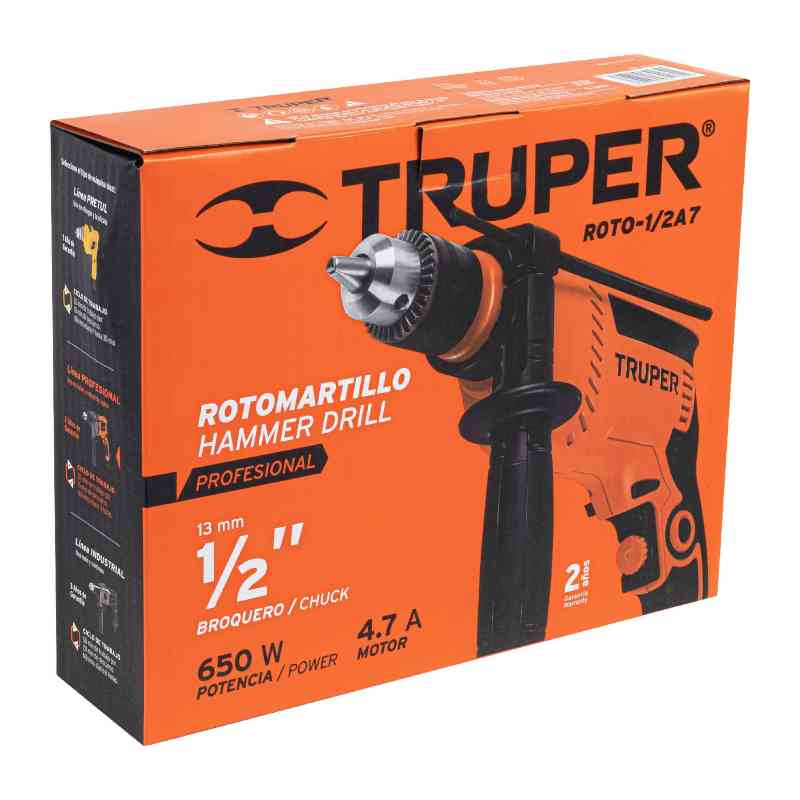 Taladro Rotomartillo 1/2 Profesional 600 W Balero De Bolas