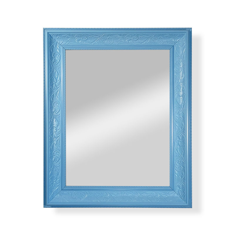 Espejo De Tocador Color Azul Cielo Estilo Pop Art Juvenil