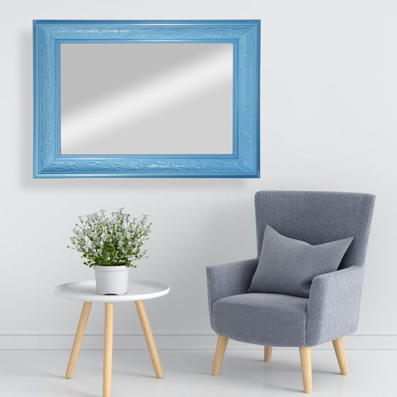 Espejo De Tocador Color Azul Cielo Estilo Pop Art Juvenil