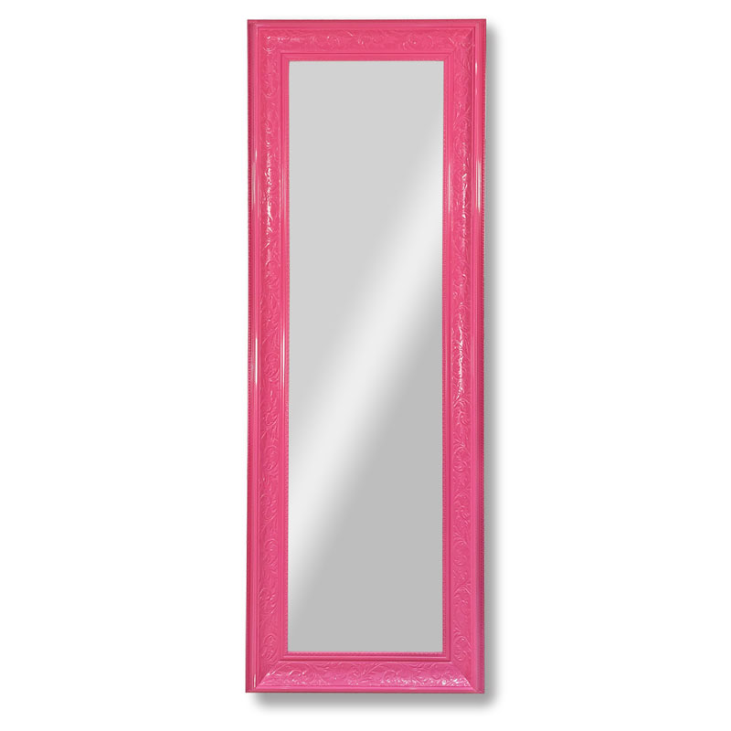 Espejo Cuerpo Completo Color Rosa Intenso Estilo Pop Art Juvenil