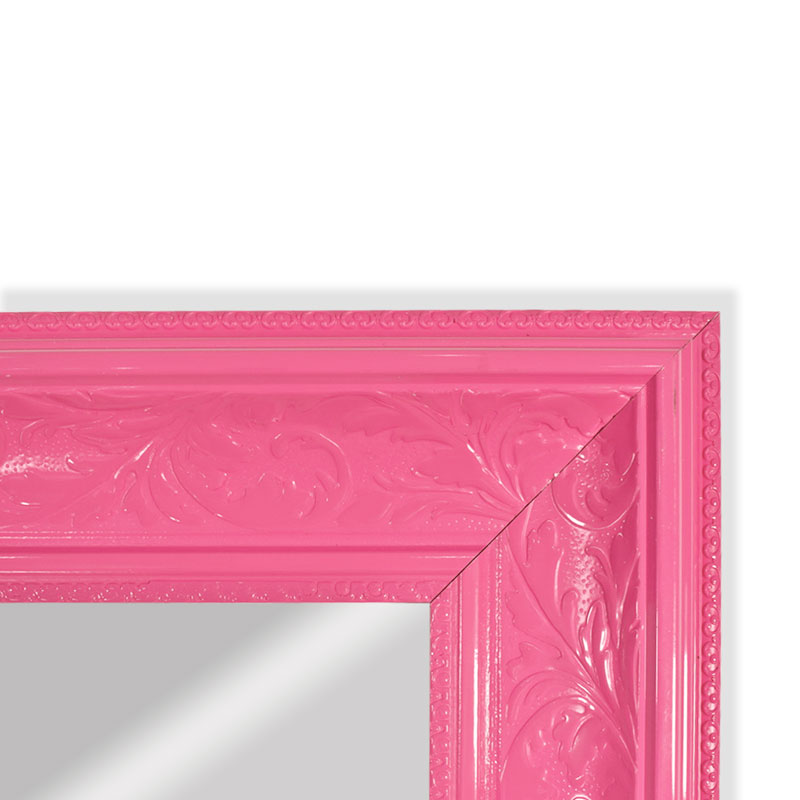 Espejo Cuerpo Completo Color Rosa Intenso Estilo Pop Art Juvenil