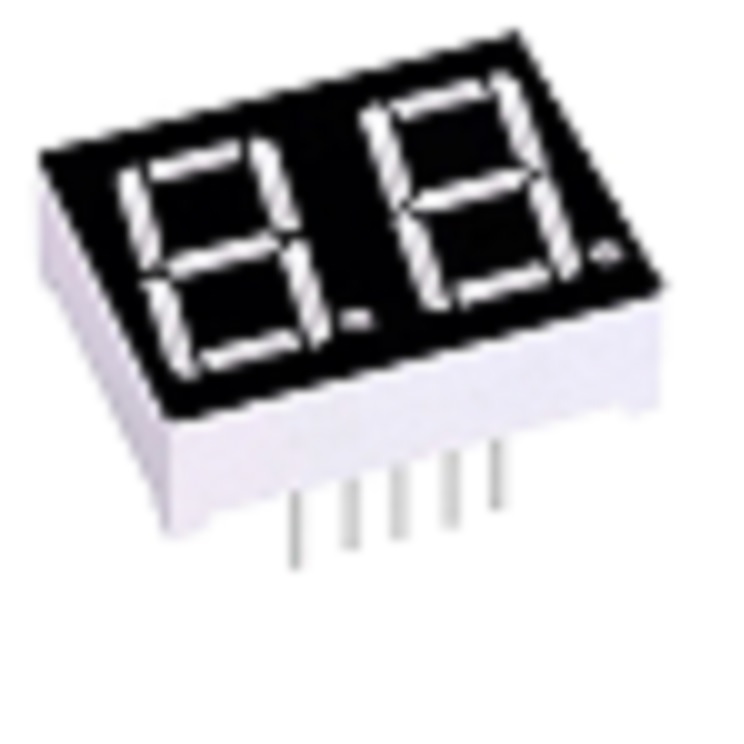 Display cátodo común 2 dígitos con rojo