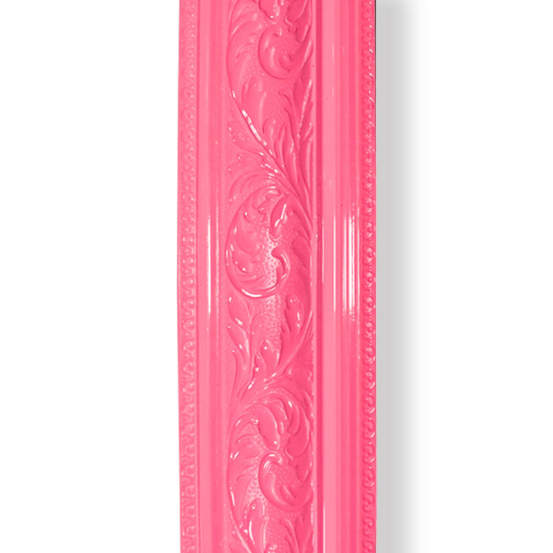 Espejo Cuerpo Completo Color Rosa Intenso Estilo Pop Art Juvenil