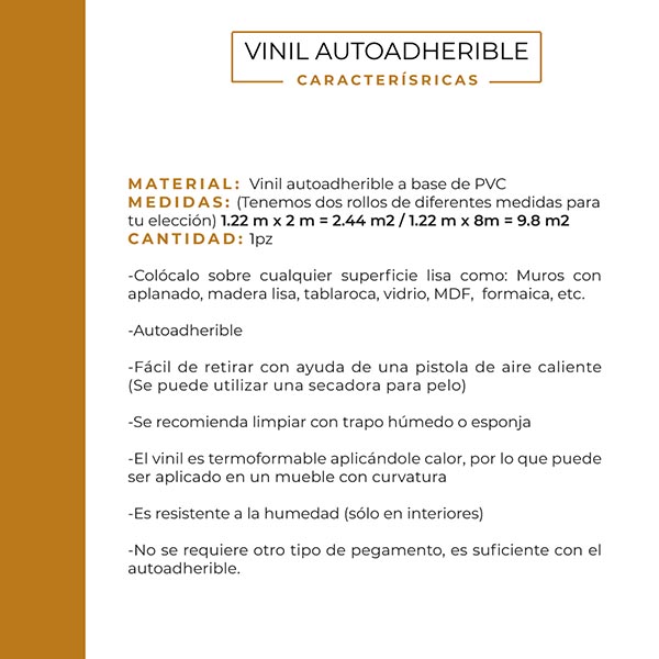  Vinil Adhesivo Tipo Maderas Decoración Muebles O Muros 2.4m2 / A403