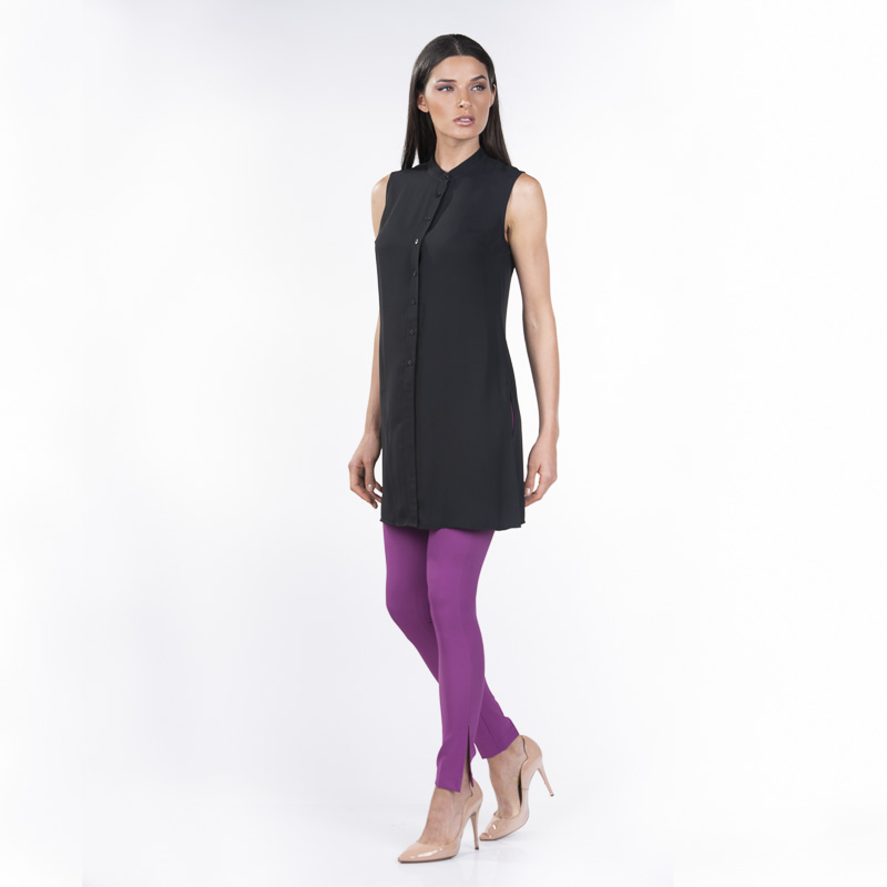 Blusa Amori para Dama Petite Larga sin Magas color Negro 