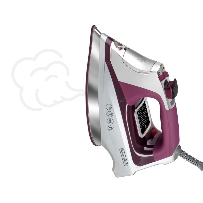 Plancha Ropa C/ Suela Titanio Y Vapor Vertical Black+ Decker