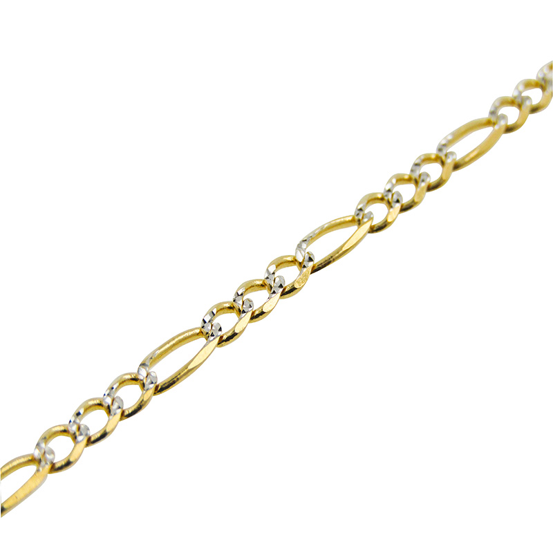 Cadena Cartier oro 14K 3 mm diamantada para caballero 60 cm de largo