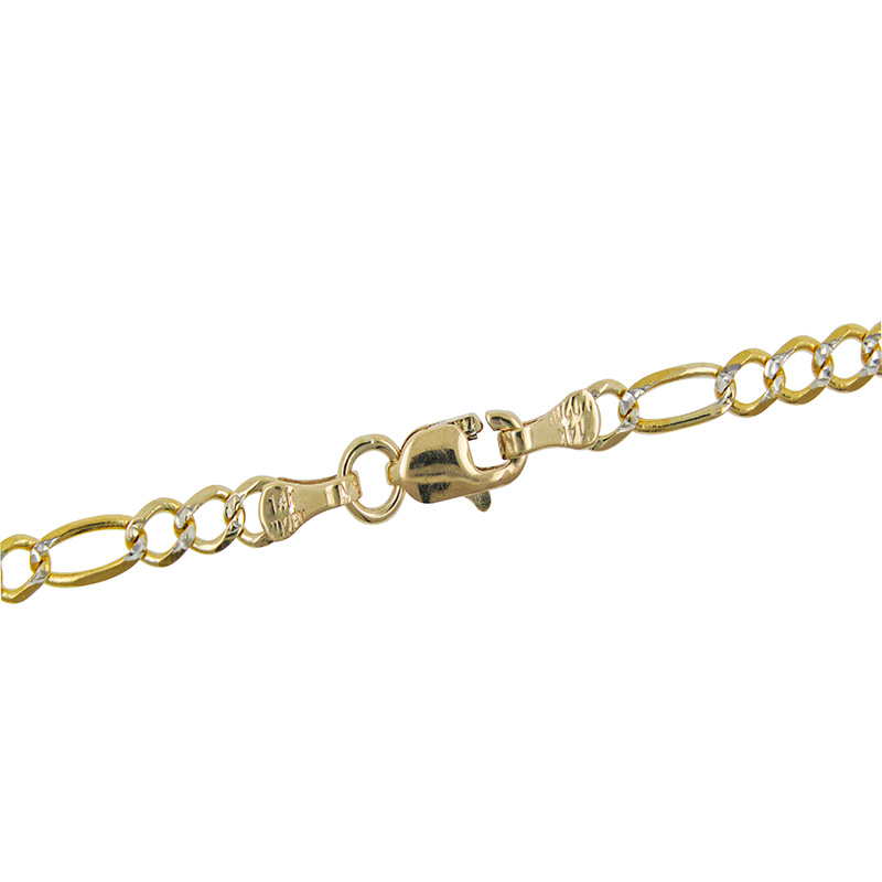 Cadena Cartier oro 14K 3 mm diamantada para caballero 60 cm de largo