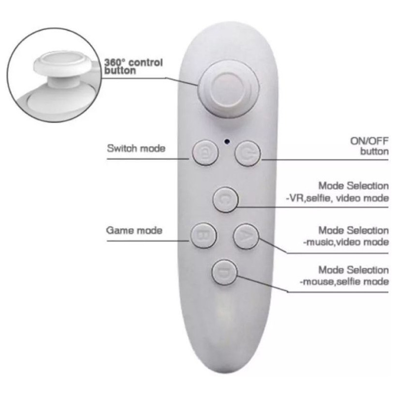 Control Joystick Bluetooth VR Box Blanco