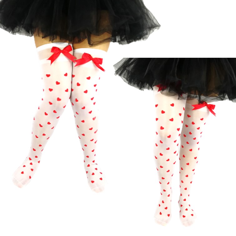 media con liga corazones reina de corazones ajustable lolita sexy sensual fetich halloween disfraz erotico 