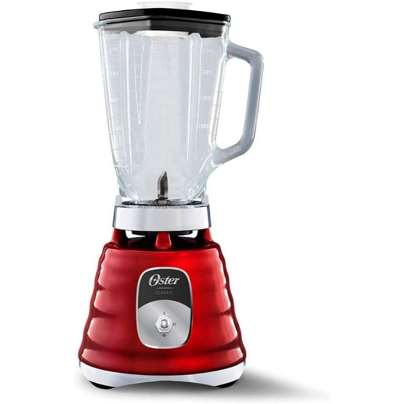 Licuadora clásica Oster roja 2 velocidades vaso de vidrio BLST4126013