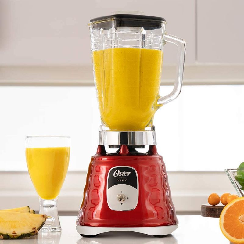 Licuadora clásica Oster roja 2 velocidades vaso de vidrio BLST4126013