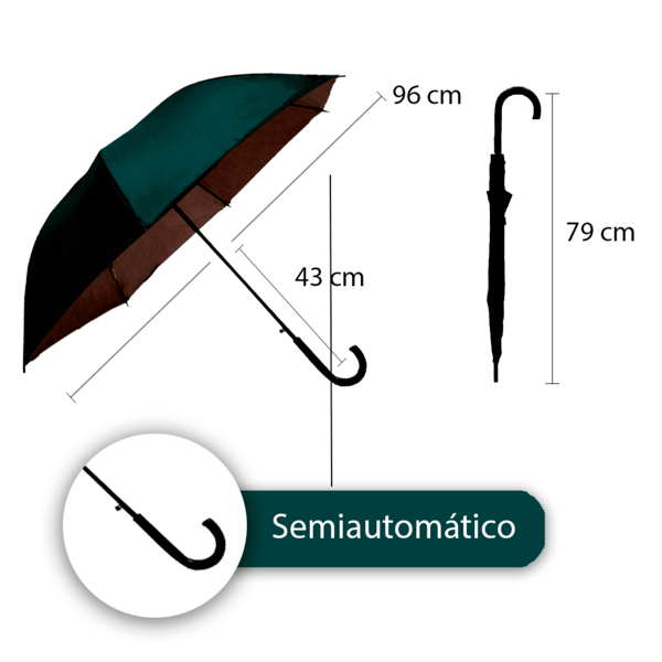 Paraguas De Mayoreo 6 Pz Bastón Semiautomática Económica
