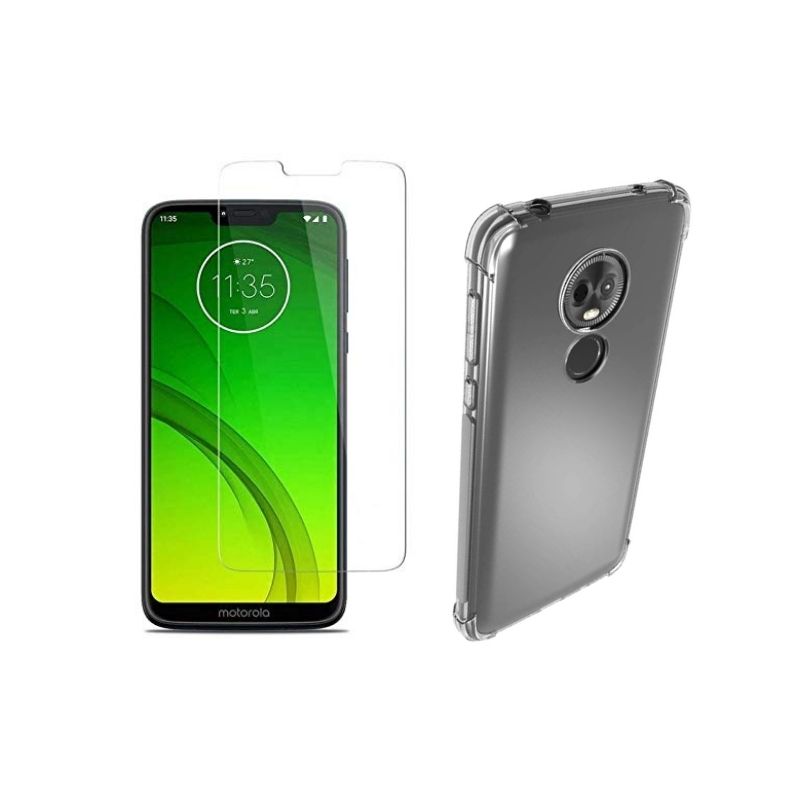 Mica + Funda Moto G7 Power Transparente Anti Golpes