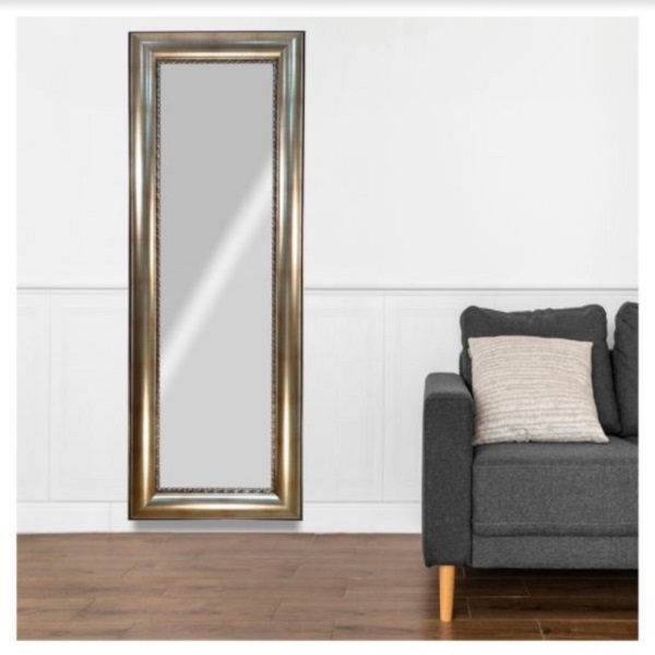 Espejo Cuerpo Completo Color Plata Patinado  Elegante y Moderno