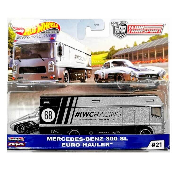 Hot Wheels Premium Team Transport Mercedes-Benz 300 SL Euro Hauler