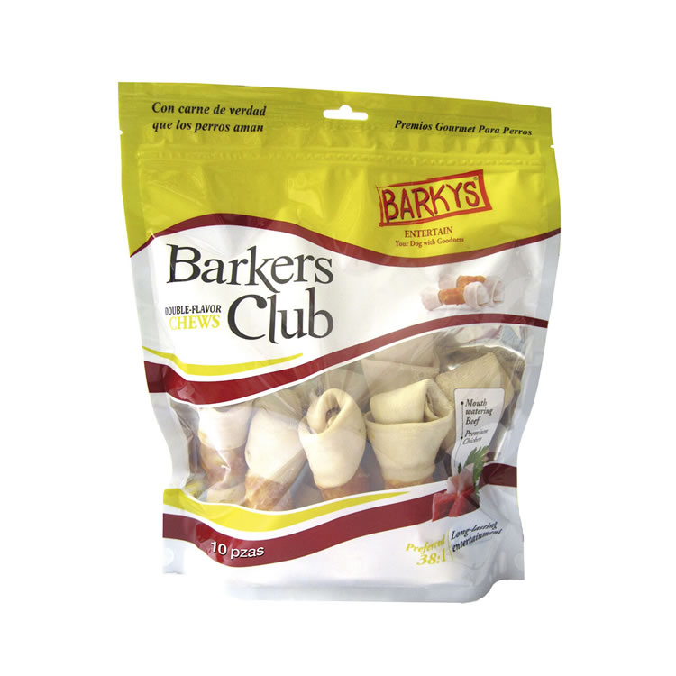 Huesos De Carnaza De Res y Pollo Con 10 Piezas Barky´s 508250 CST