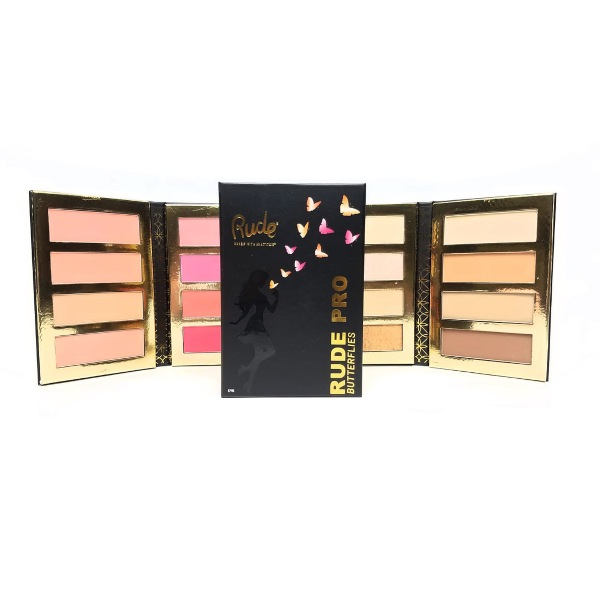 Paleta de Rubor, Contorno, Iluminadores Butterflies Rude