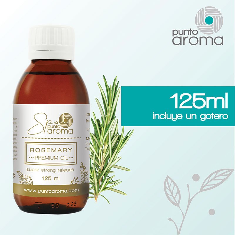 Punto Aroma Fragancia de Rosemary, Ideal Para Difusor - 125 ml.