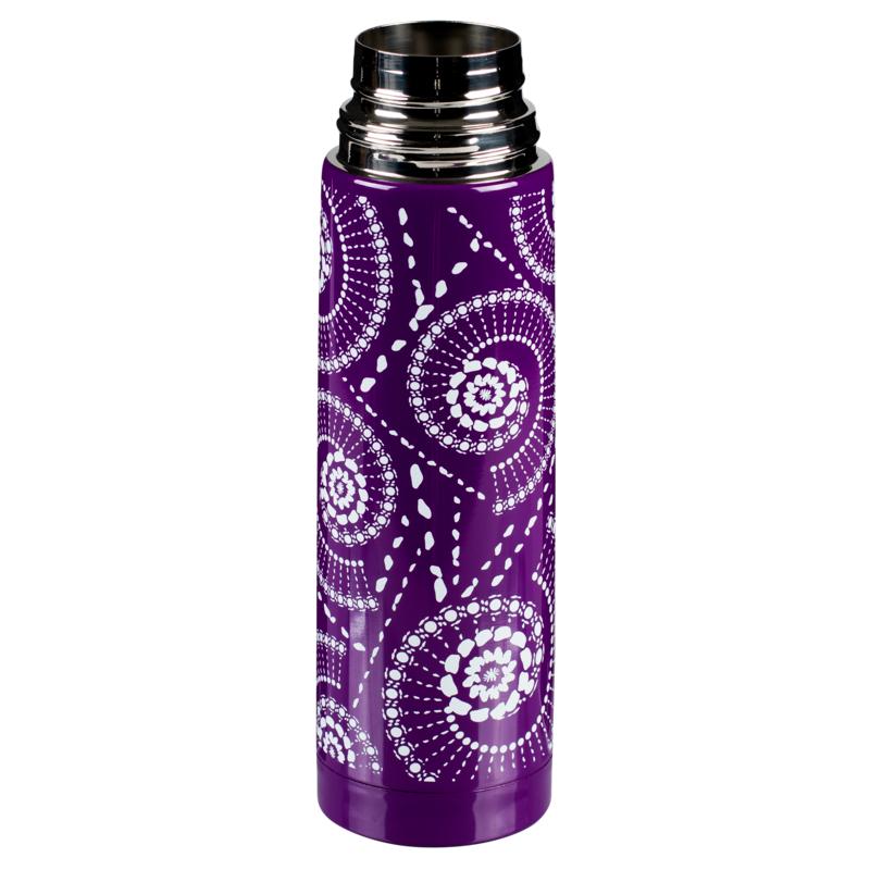 Termo bala espiral de 500 ml. Ekco Classic de Acero inoxidable Color Morado con Tapa Antiderrame